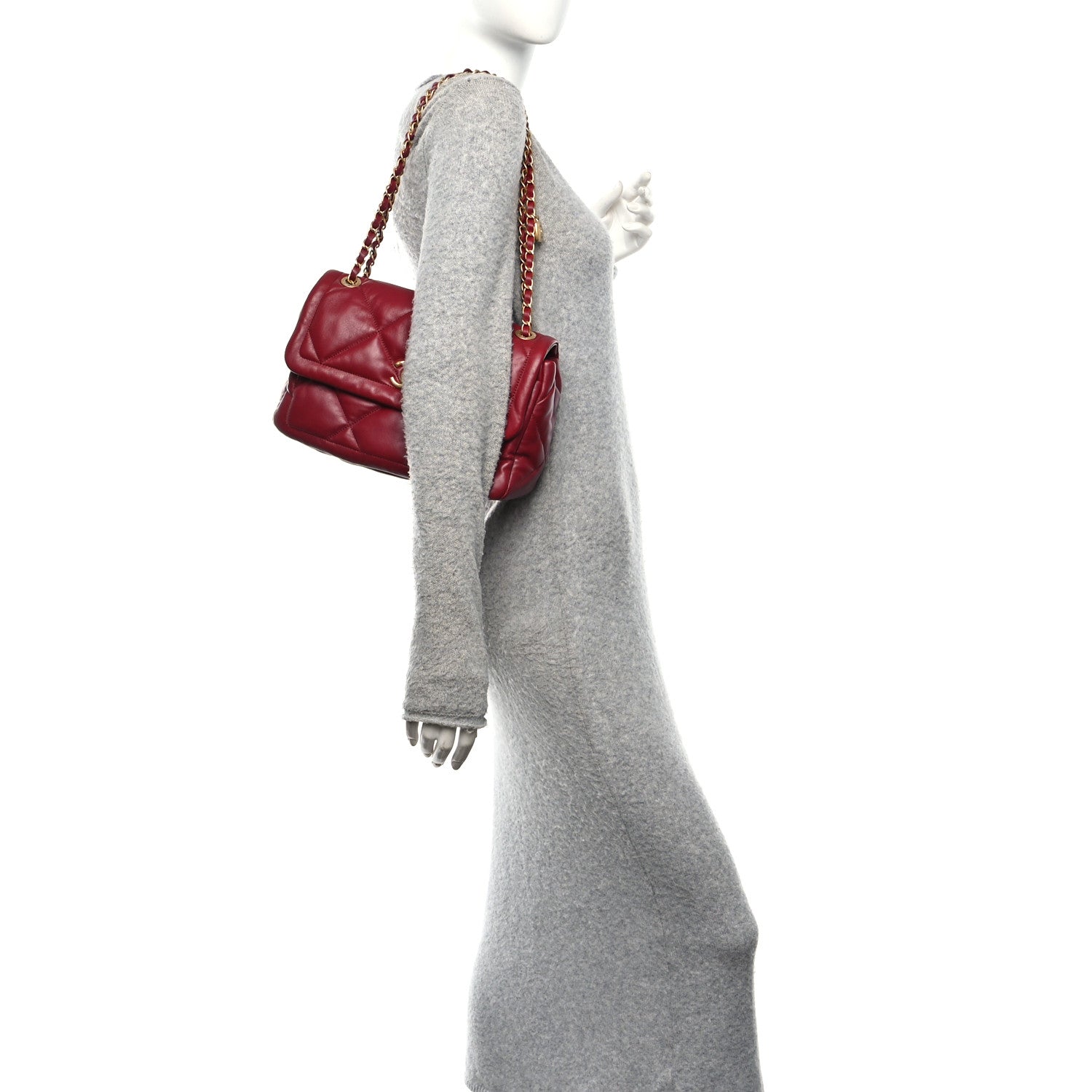 Chanel Lambskin Quilted Large Flap Red 2 of 10