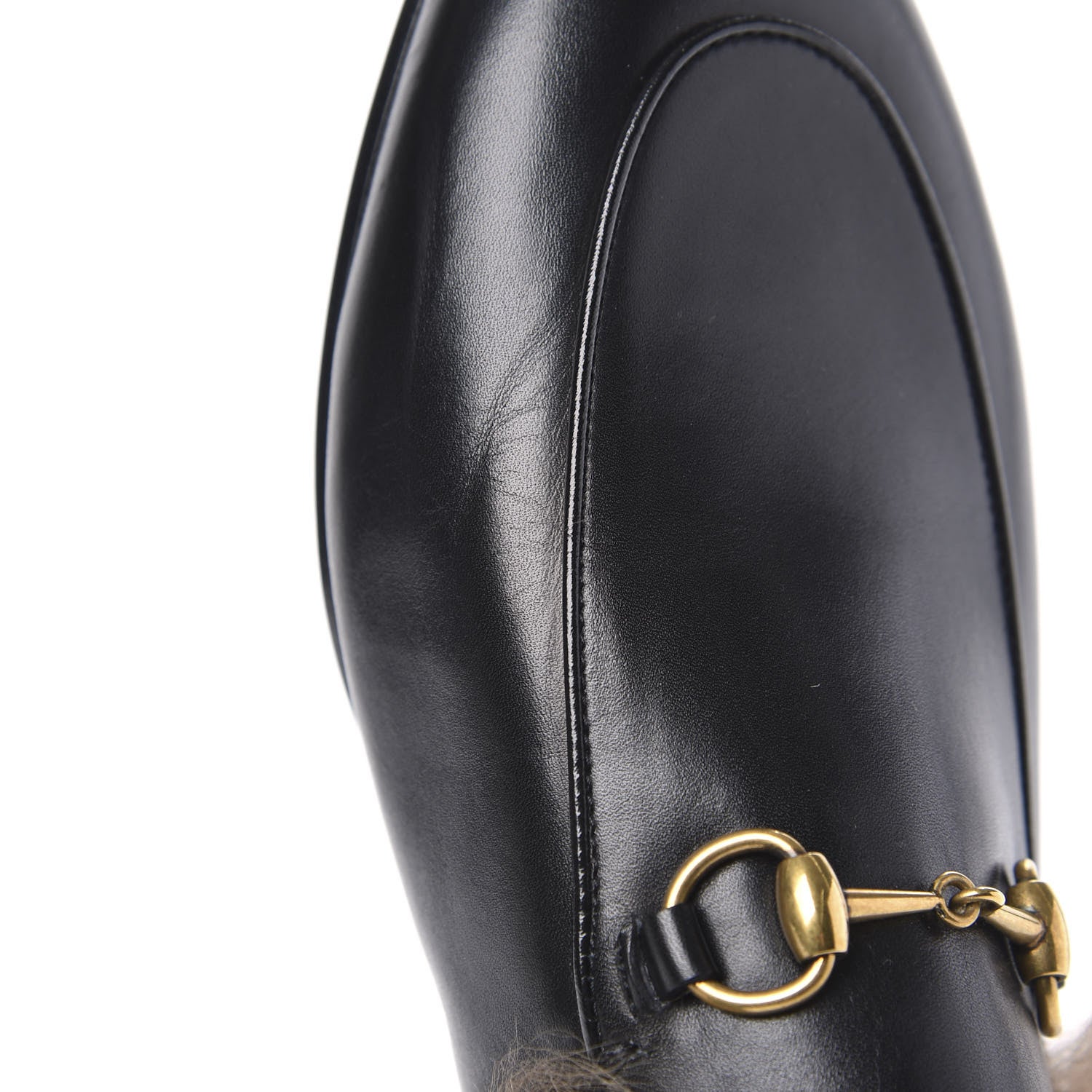 Gucci Calfskin Fur Womens Princetown Slippers 40.5 Black 8 of 8