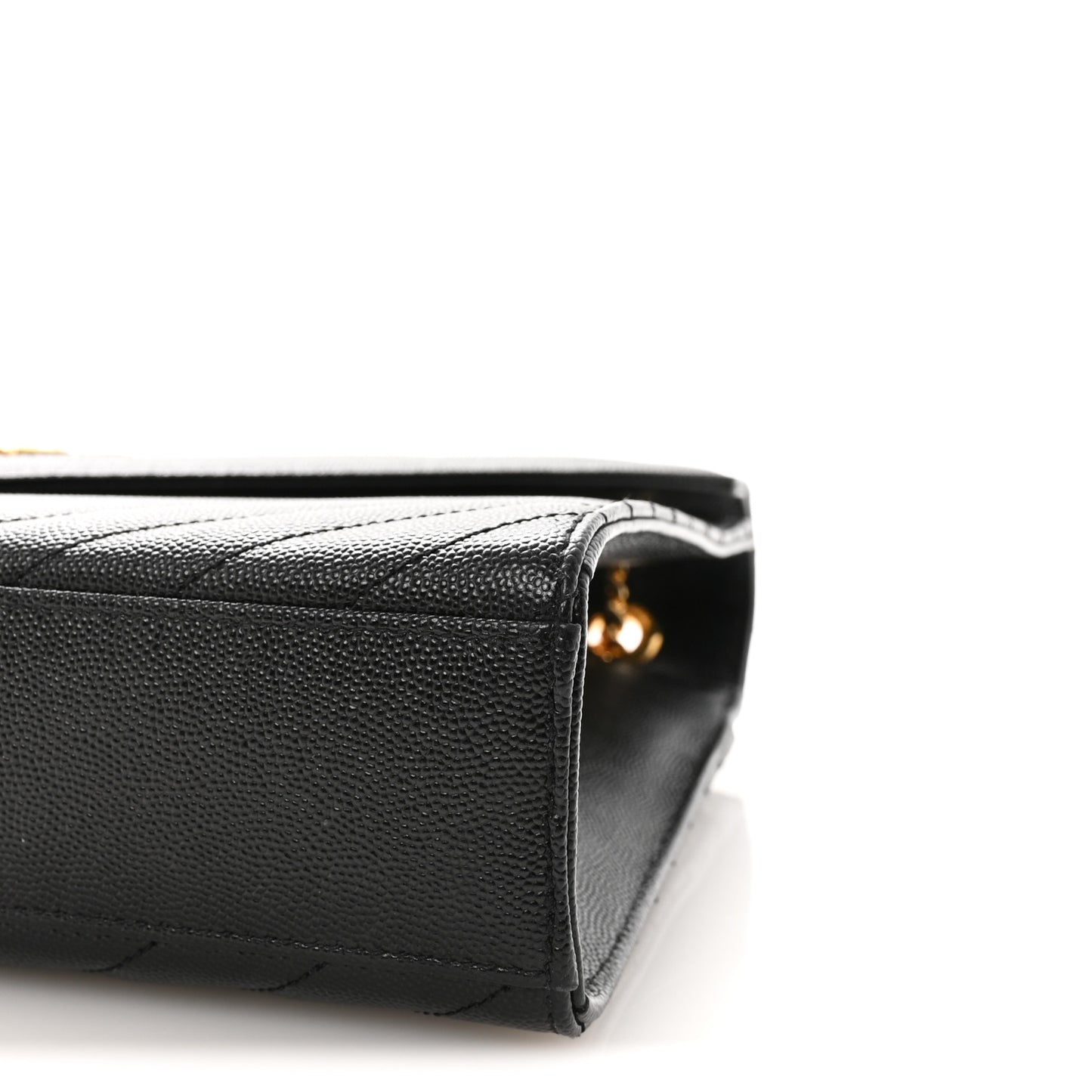 Grain De Poudre Matelasse Chevron Large Monogram Satchel Black