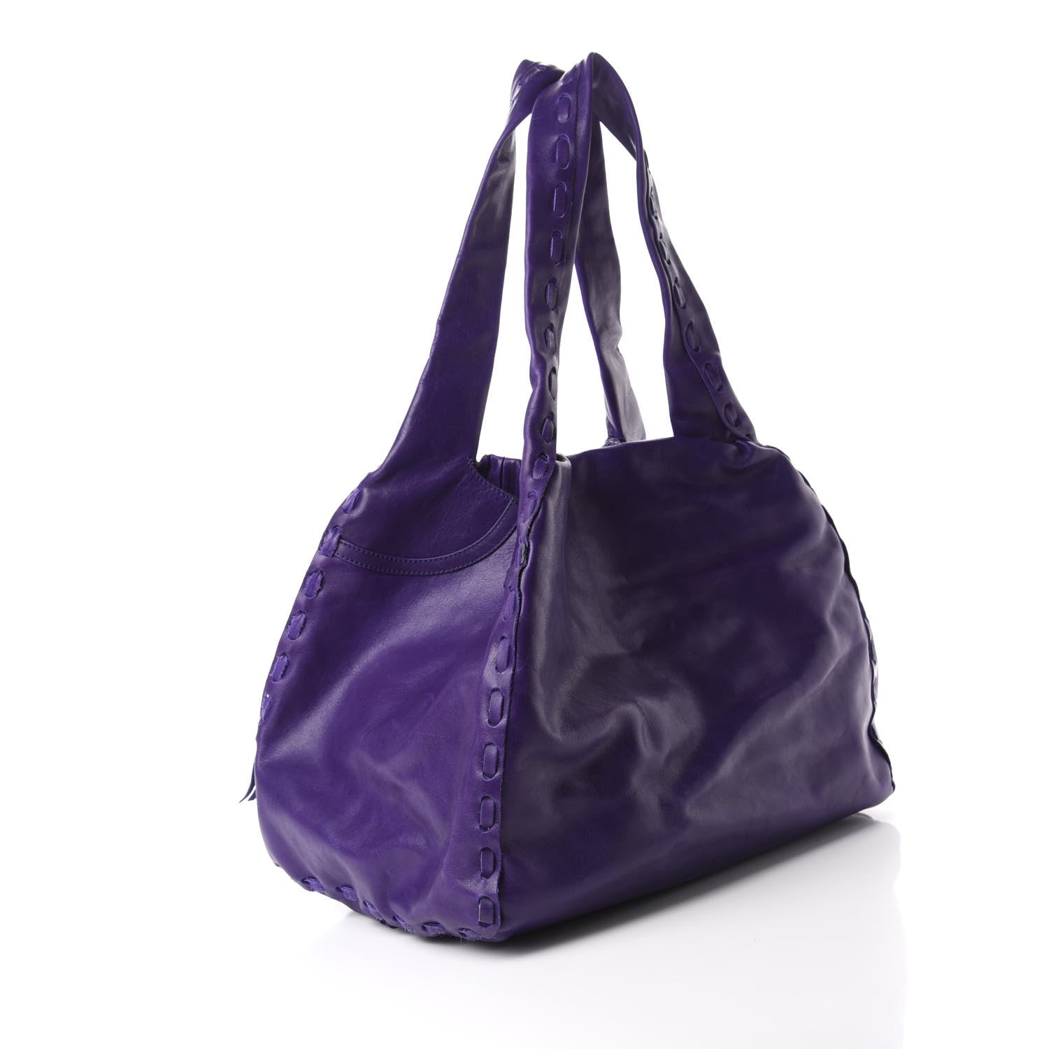 Jimmy Choo Calfskin Star Studded Iman Shoulder Bag Purple 3 of 10