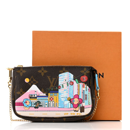 Louis Vuitton Monogram 2022 Christmas Animation Tokyo Mini Pochette Accessories Blue 9 of 9