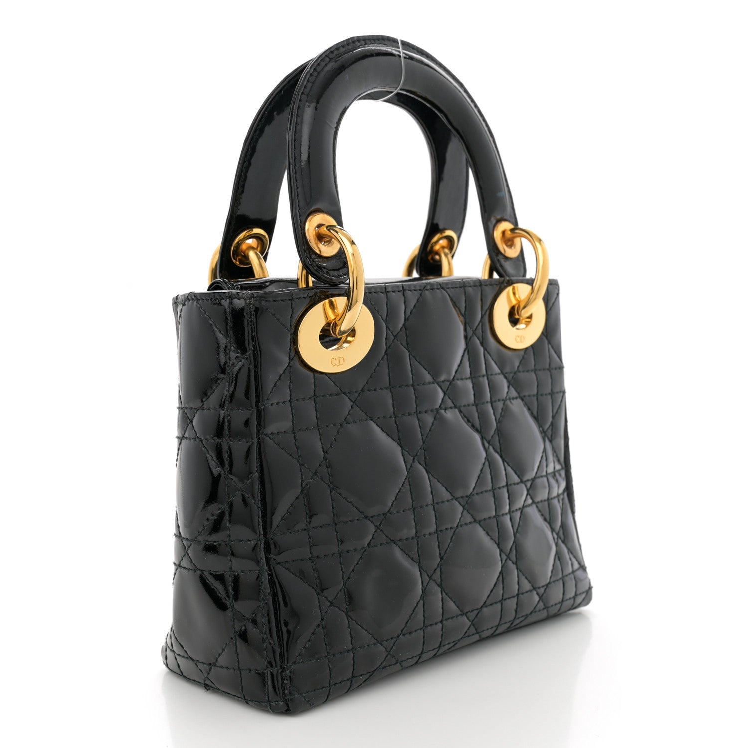 Christian Dior Patent Cannage Mini Lady Dior Black 3 of 15