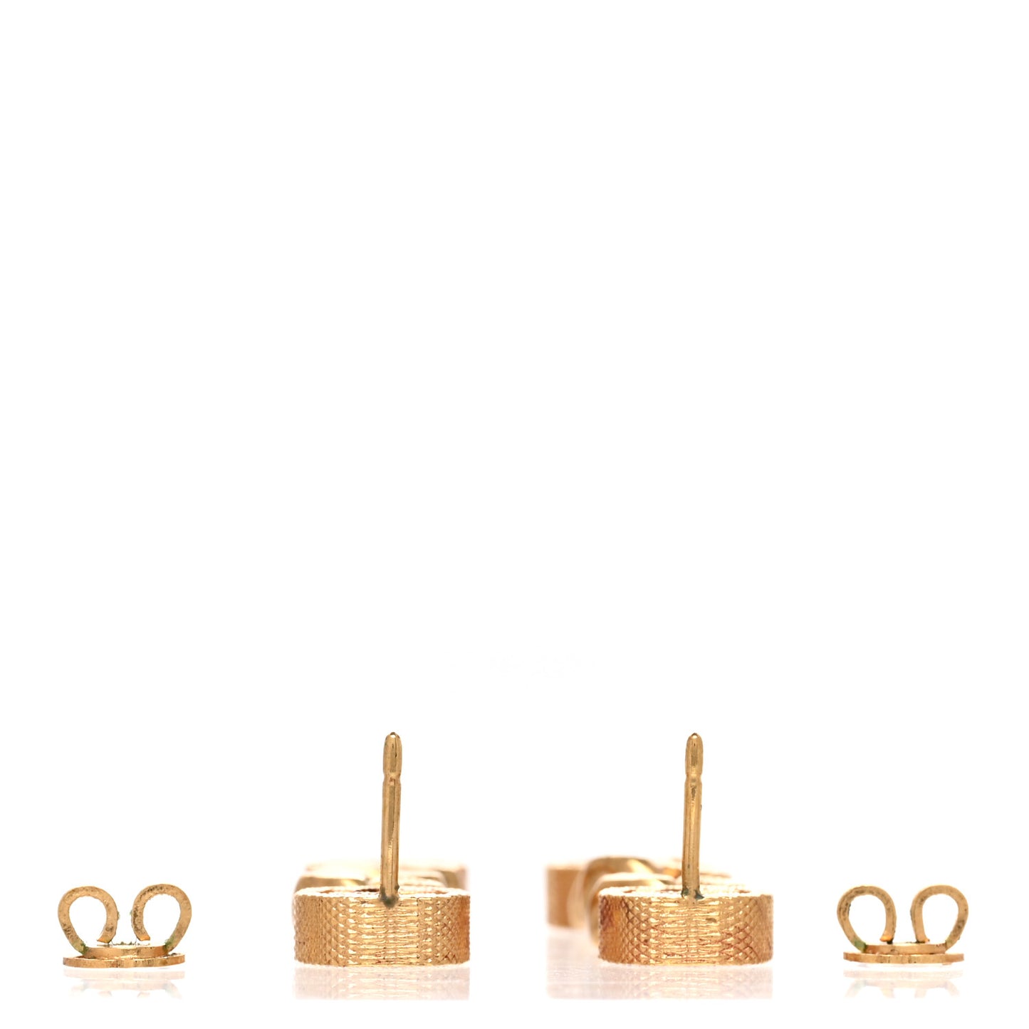 Metal Double Interlocking G Chain Drop Earrings Gold