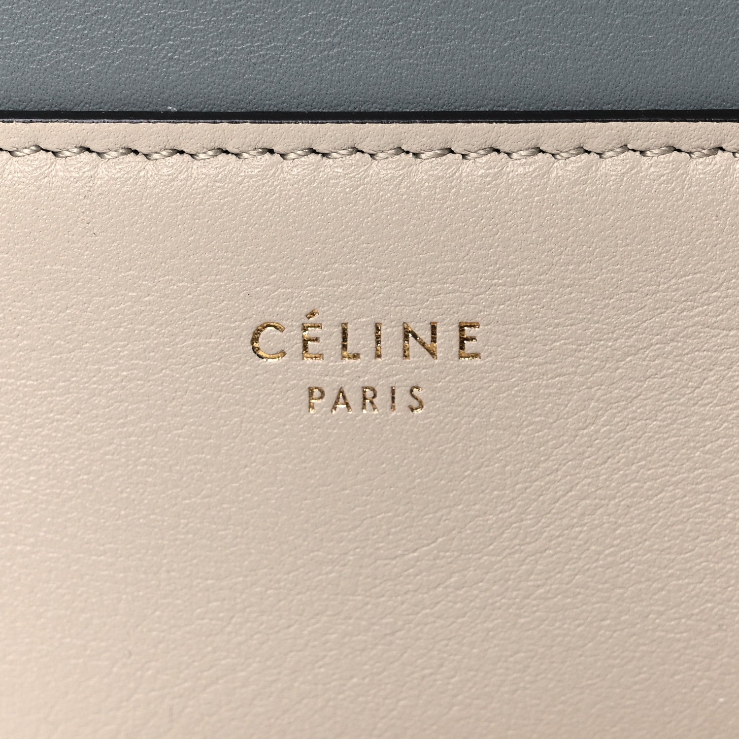 Celine Shiny Smooth Calfskin Medium Frame Shoulder Bag Grege Storm 6 of 11