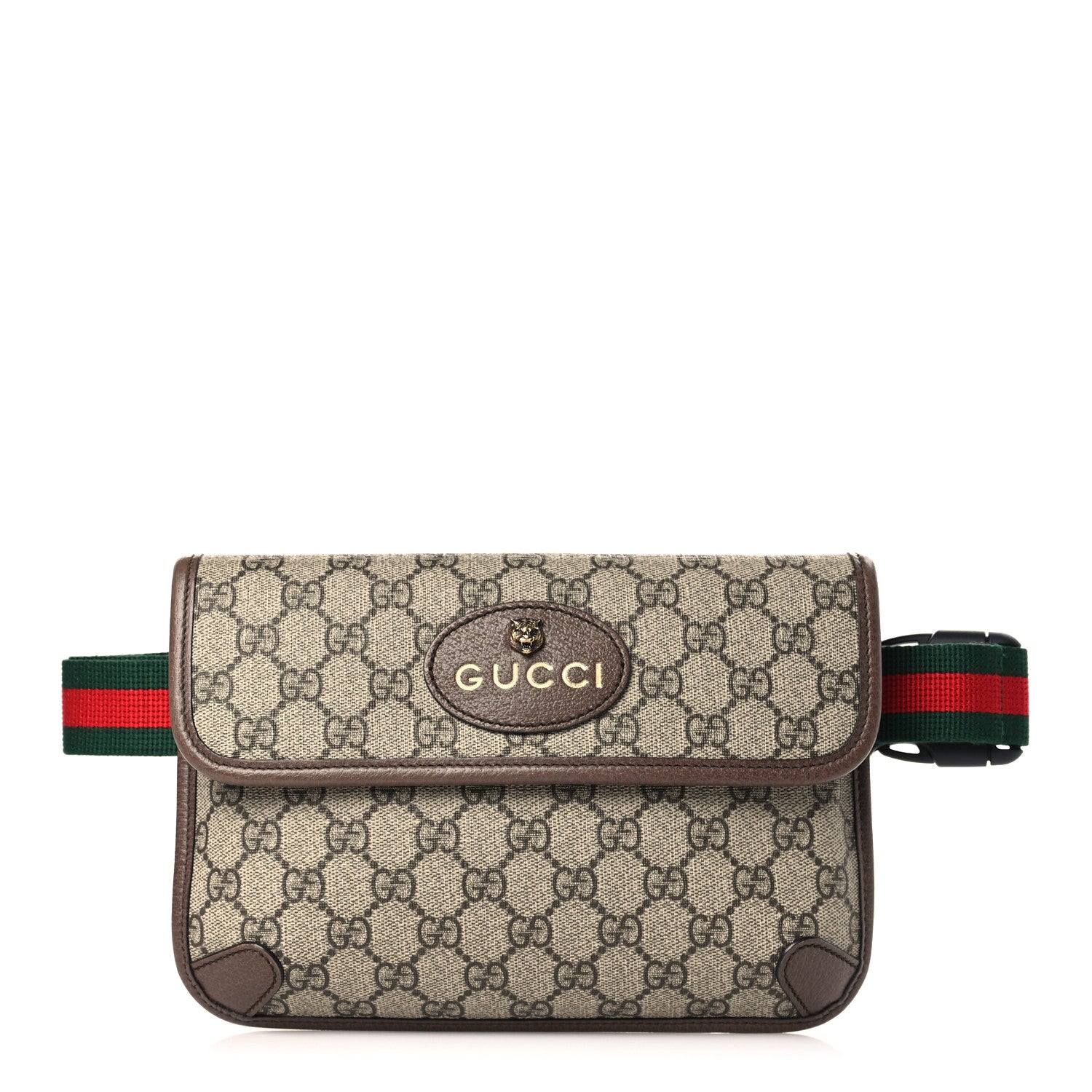Gucci GG Supreme Monogram Neo Vintage Web Belt Bag Brown 1 of 9