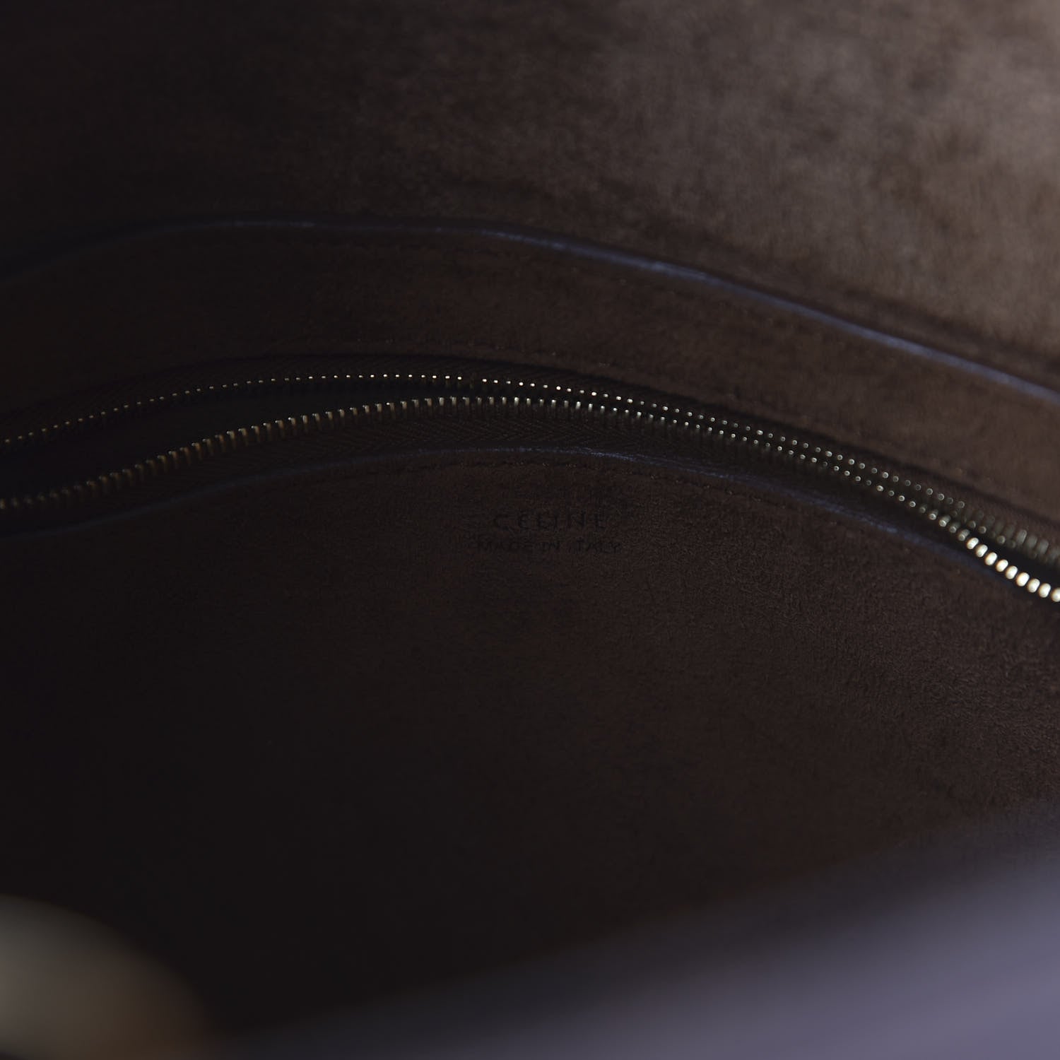 Celine Natural Calfskin Sangle Bucket Bag Dark Brown 8 of 9