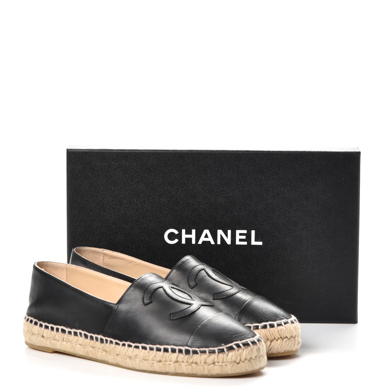 Chanel Lambskin CC Espadrilles 38 Black 12 of 12