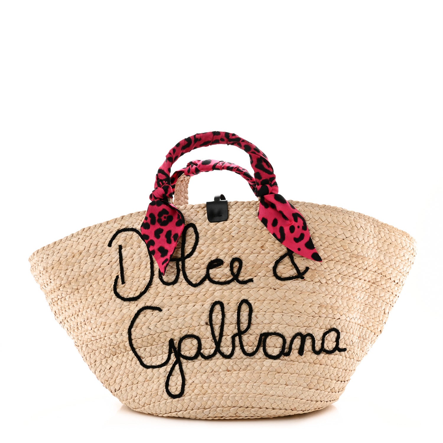 Dolce & Gabbana Woven Raffia Kendra Logo Tote Multicolor 1 of 9