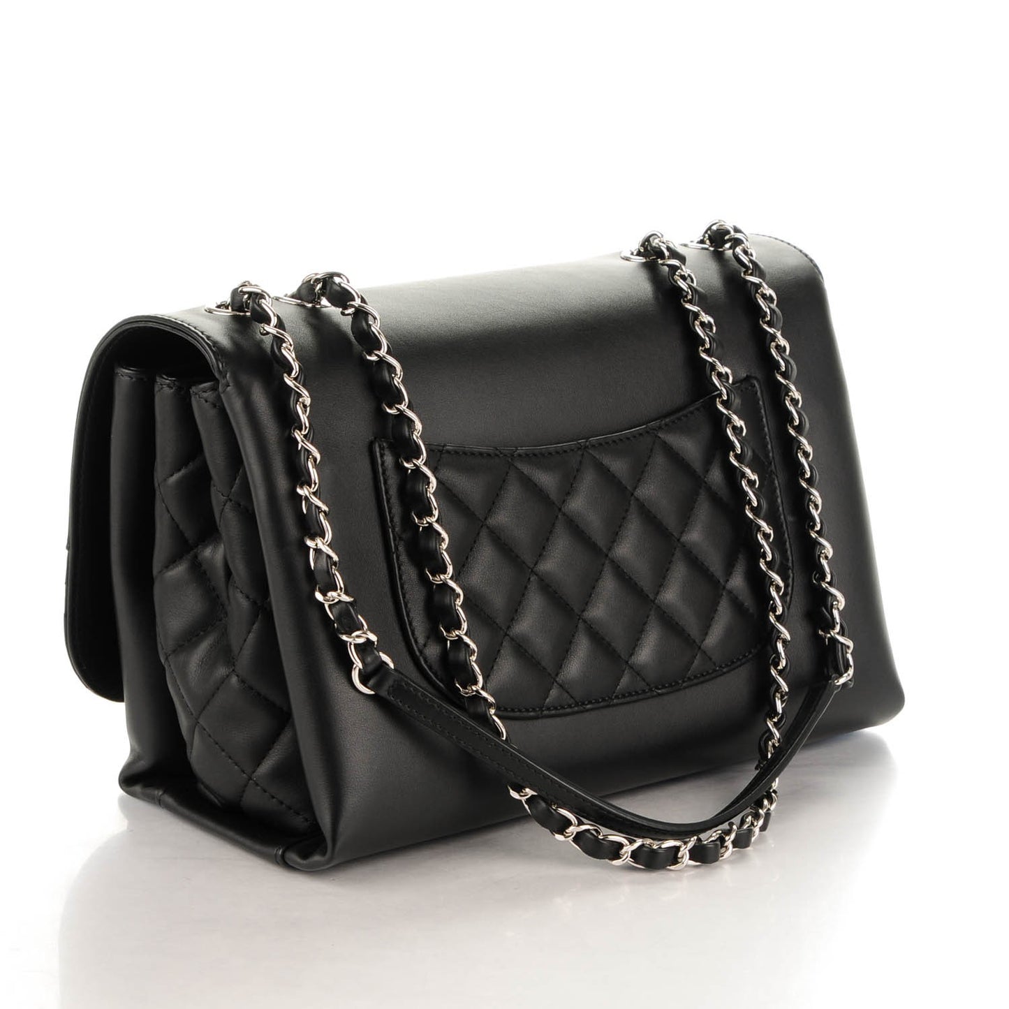 Calfskin Jumbo Tramezzo Flap Black