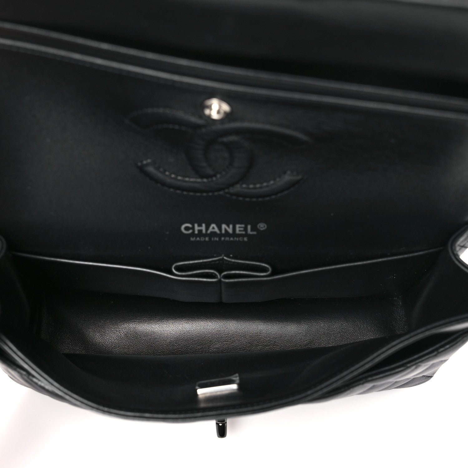 Chanel Lambskin Quilted Medium Double Flap So Black 5 of 11