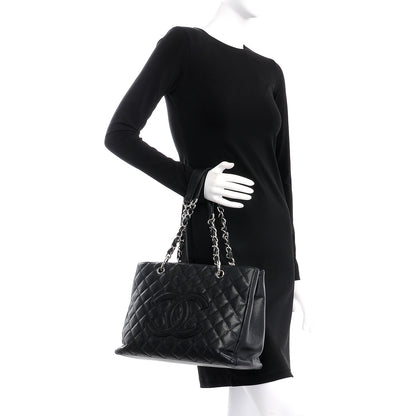 Chanel Caviar Quilted Grand Shopping Tote GST Black 2 of 9