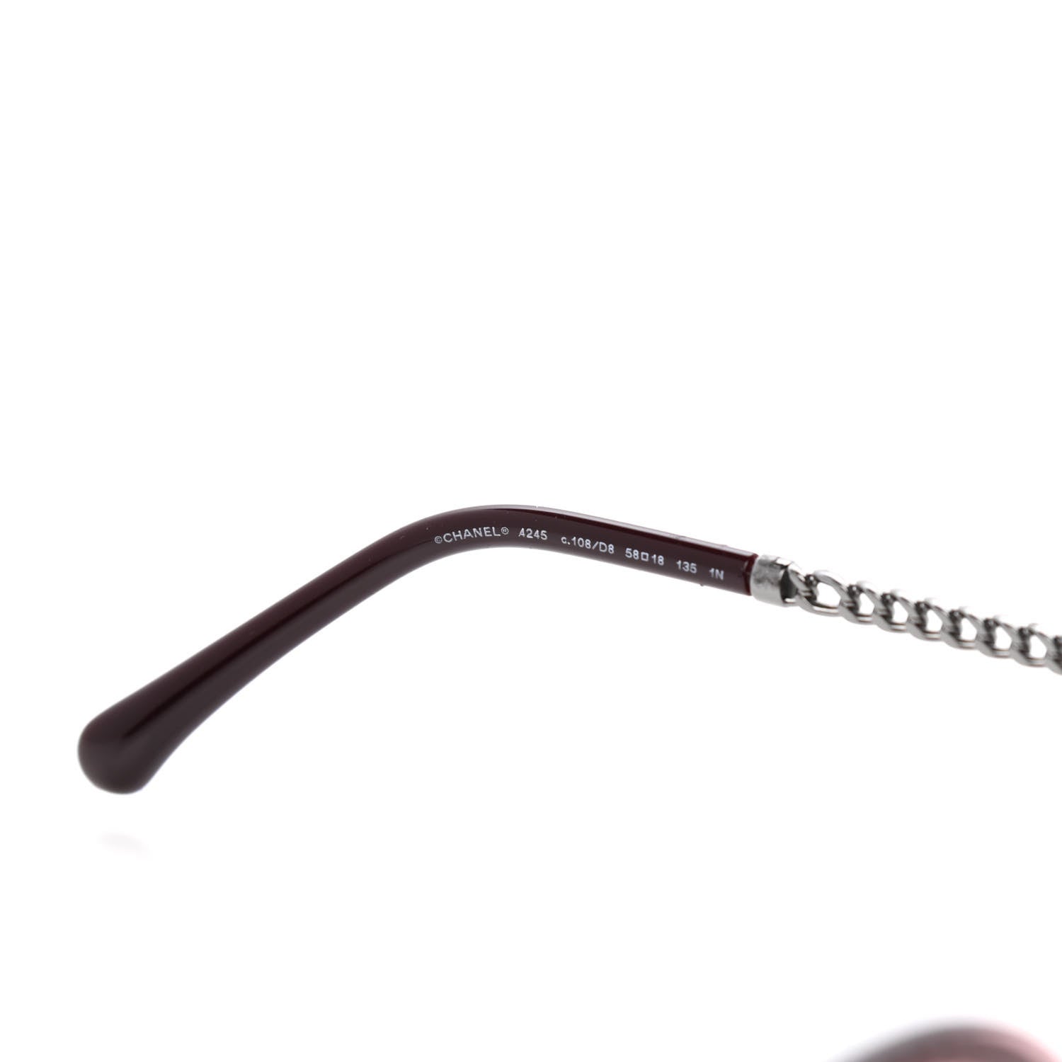 Chanel Round Removable Triple Hanging Chain Sunglasses 4245 Pink Silver 5 of 7