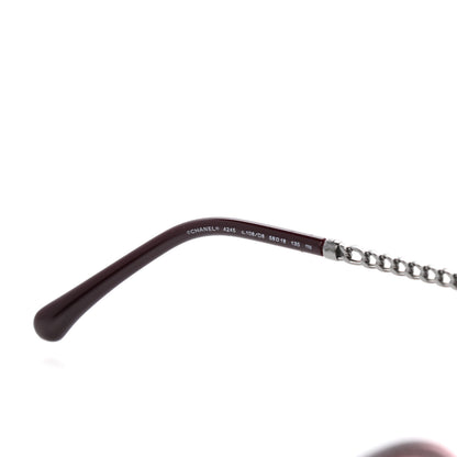 Chanel Round Removable Triple Hanging Chain Sunglasses 4245 Pink Silver 5 of 7