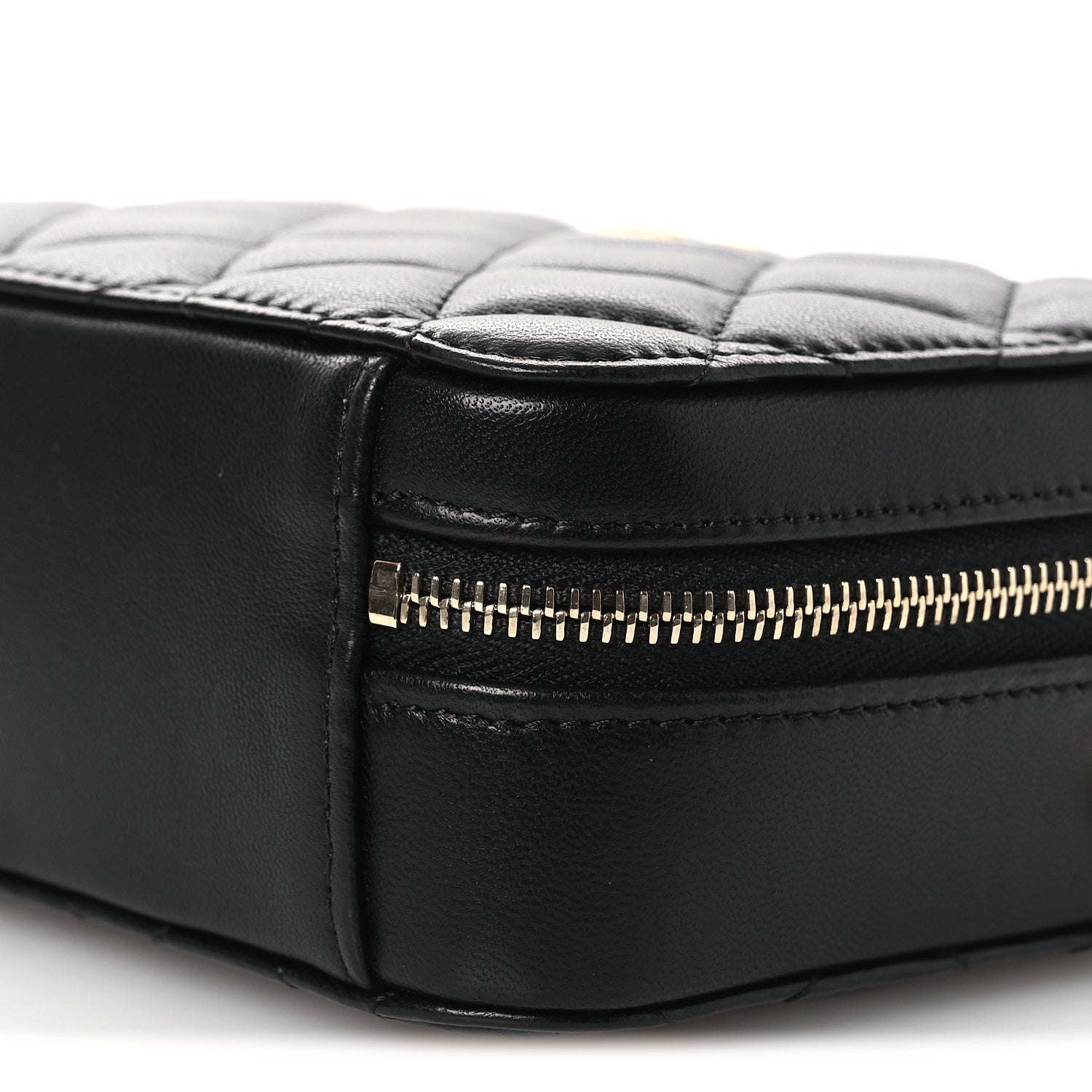 Chanel Lambskin Quilted CC Pearl Crush Camera Case Black 9 of 11