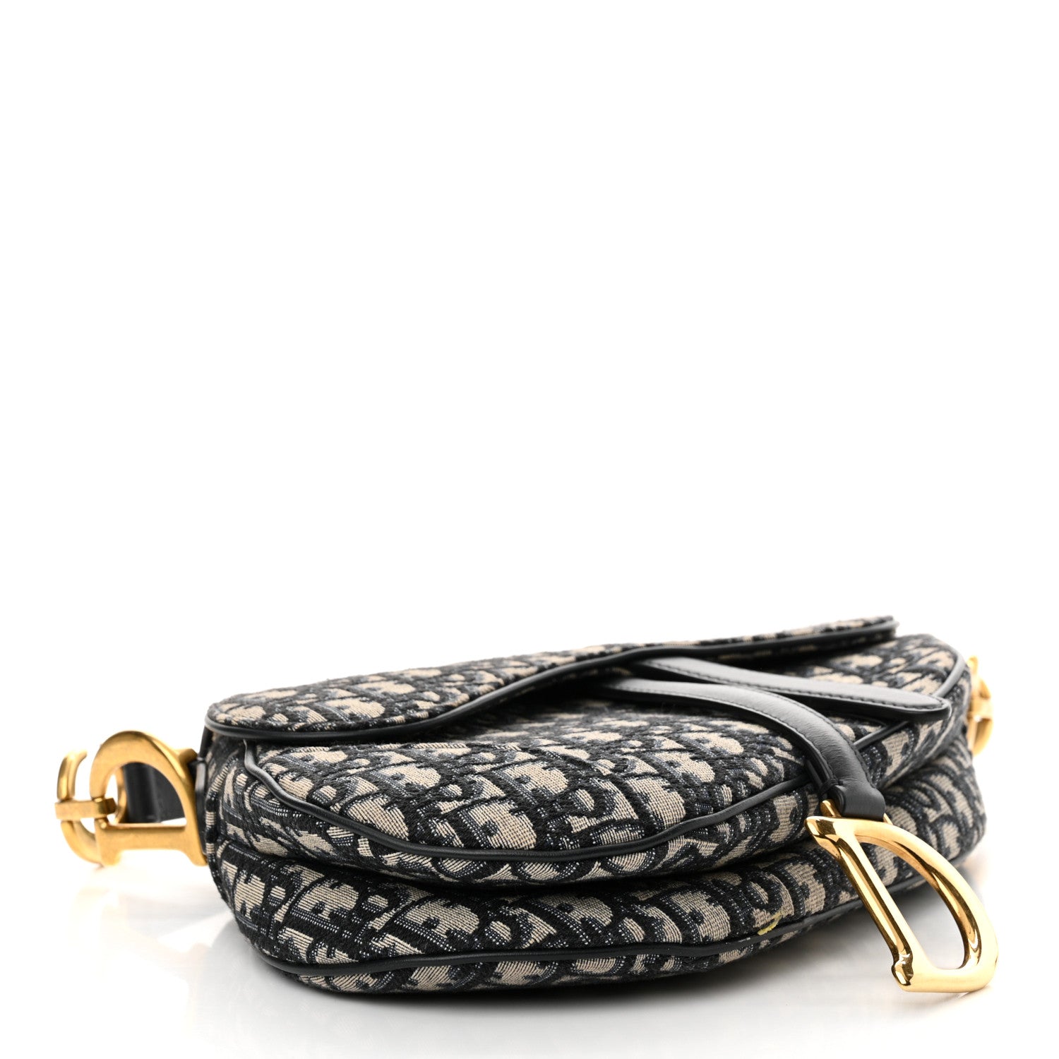 Christian Dior Oblique Saddle Bag Blue 4 of 12