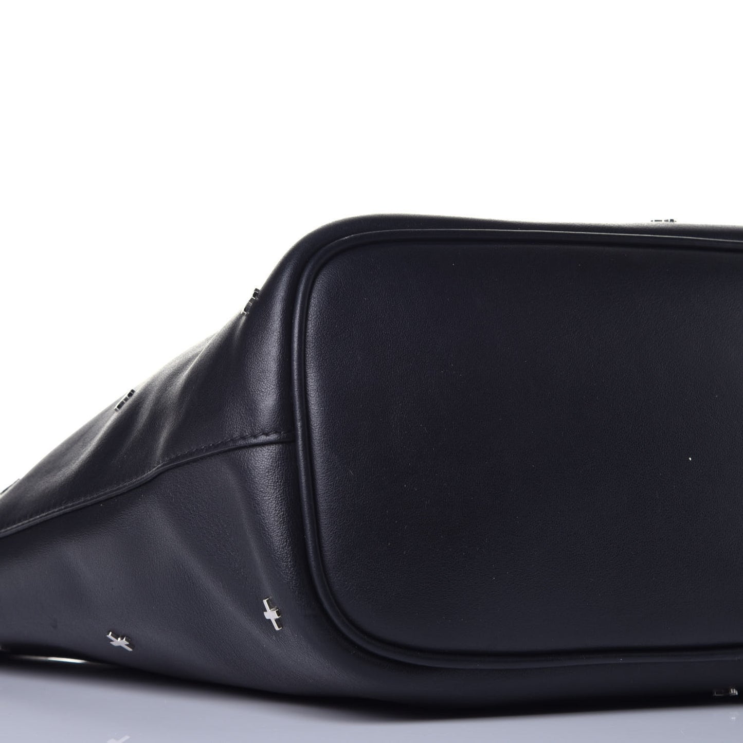 Calfskin Metal Cross Small Antigona Tote Black