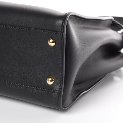 Fendi Vitello Seta Shiny Nappa Medium Peekaboo Iconic Satchel Black 9 of 9
