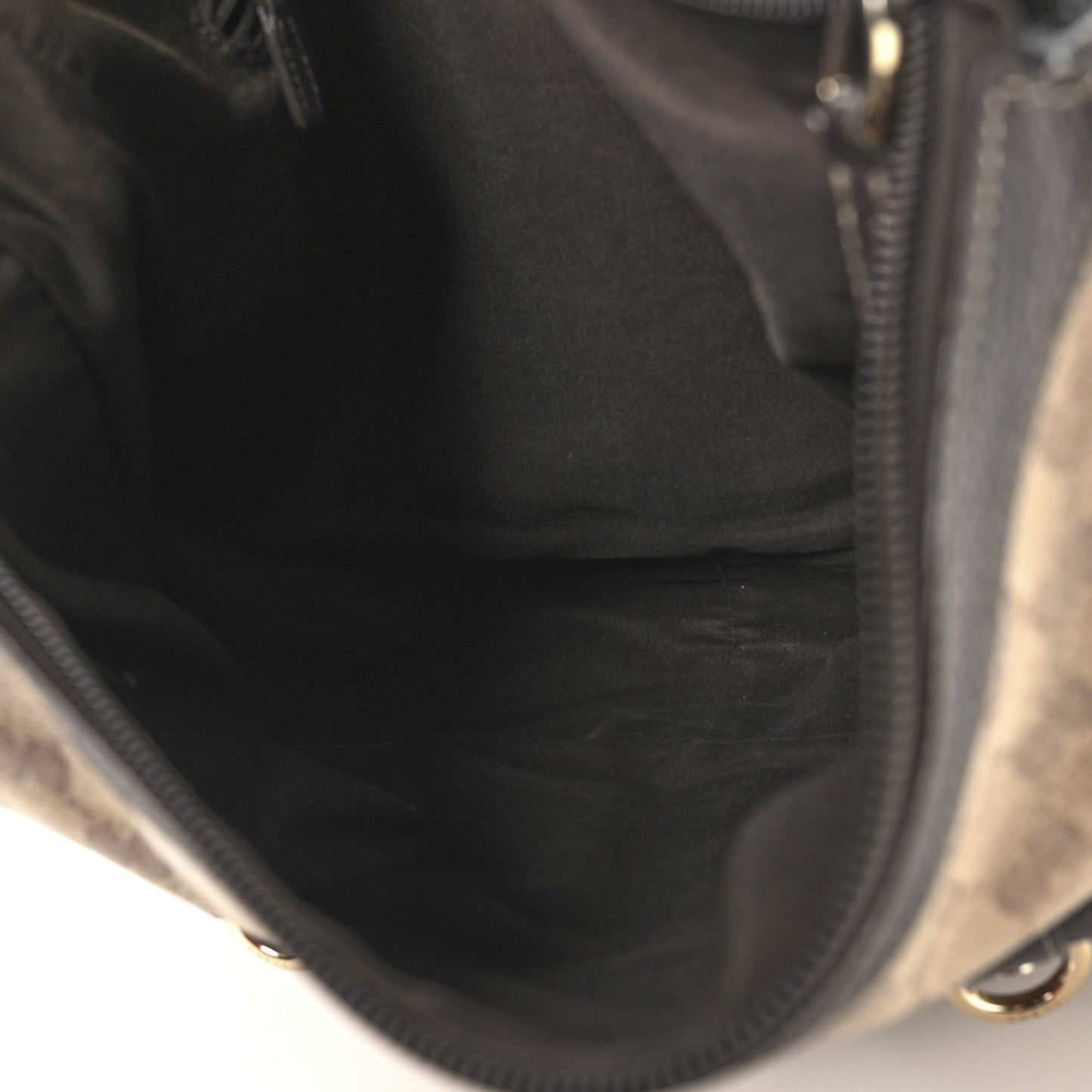 Crystal Monogram Medium Abbey Pocket Hobo Tote Dark Brown