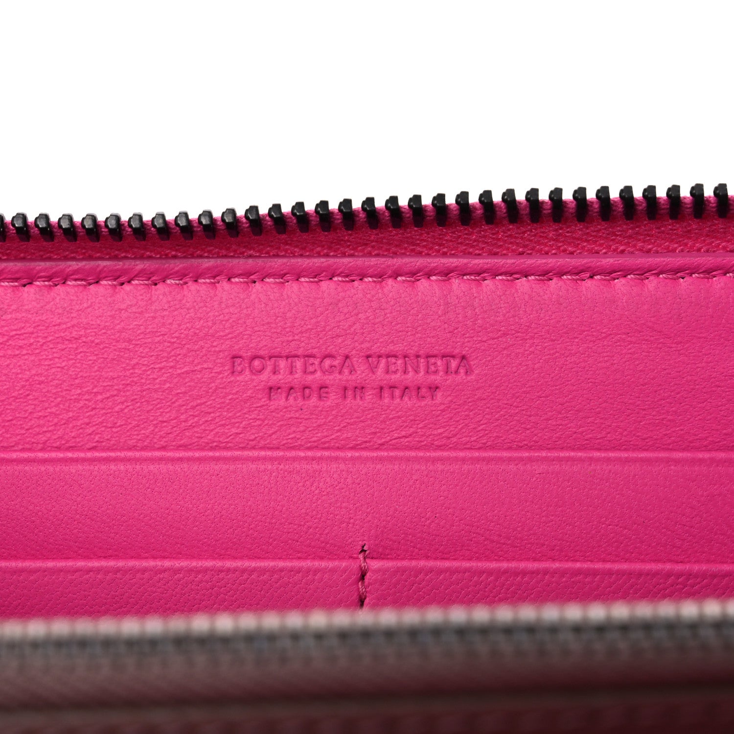 Bottega Veneta Nappa Intrecciato Zip Around Wallet Pink 6 of 17