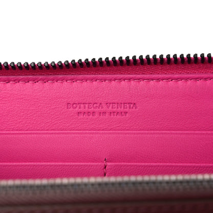 Bottega Veneta Nappa Intrecciato Zip Around Wallet Pink 6 of 17