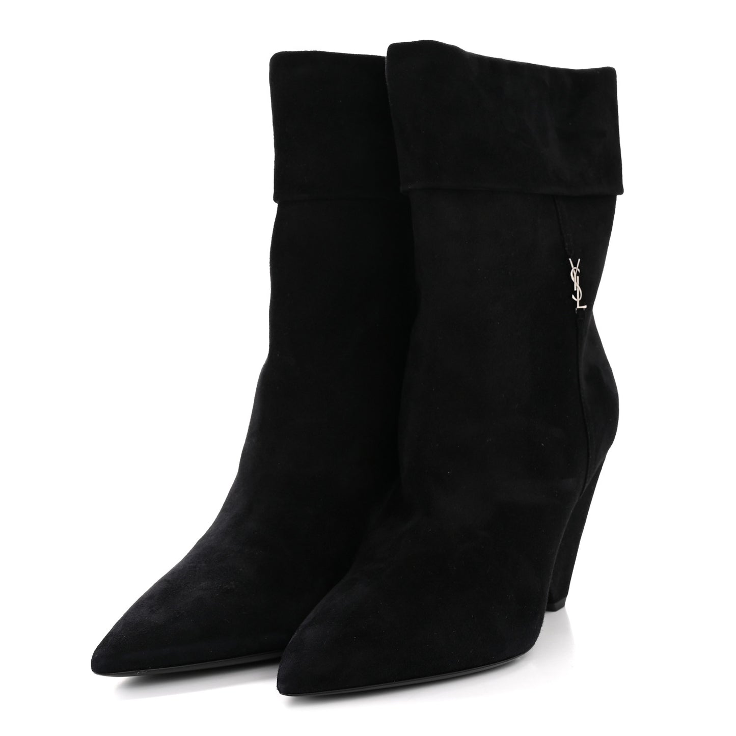 Kid Scamosciato Niki 85 Wedge Booties 39.5 Black