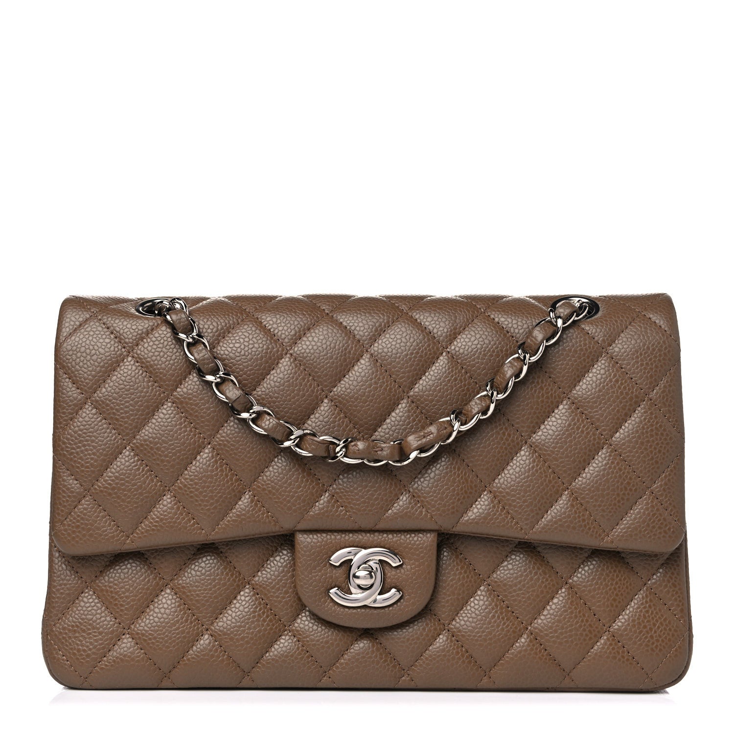 Chanel Caviar Quilted Medium Double Flap Brown 1 of 11