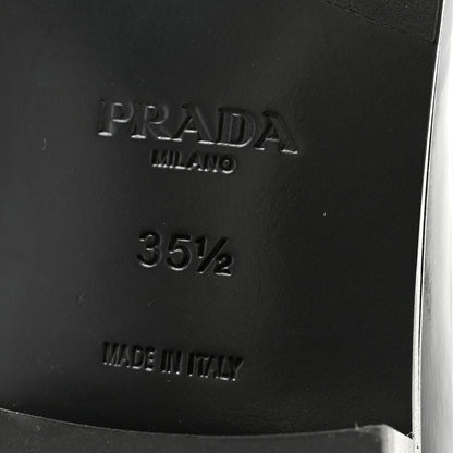Prada Vernice Triangle Womens Loafers 35.5 Black 7 of 11