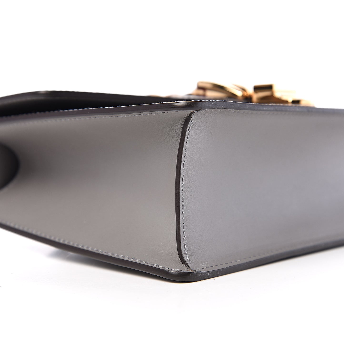 Calfskin Small Sylvie Shoulder Bag Deep Grey