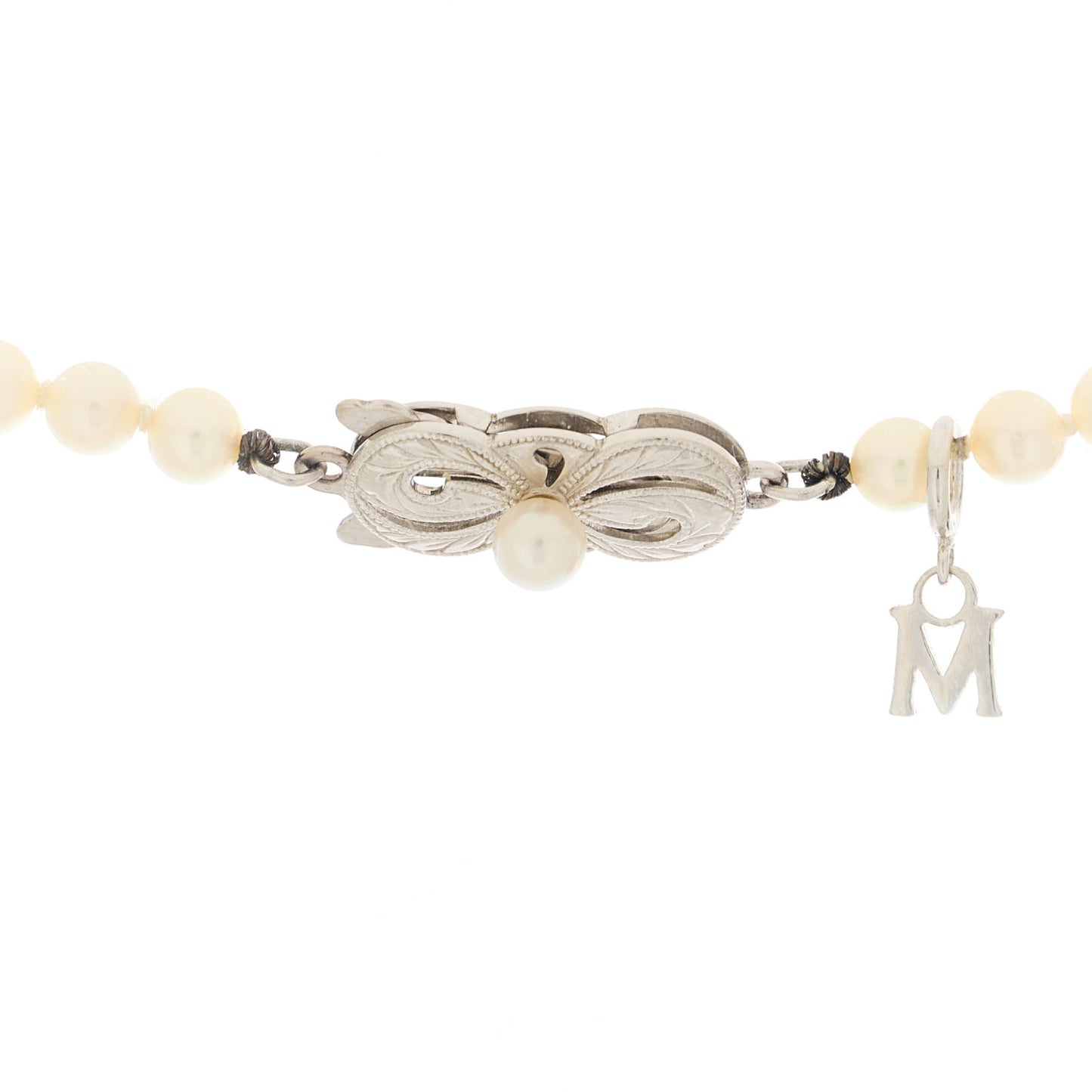 18K White Gold Akoya Pearl 3.5-7.5mm Graduated Strand Necklace