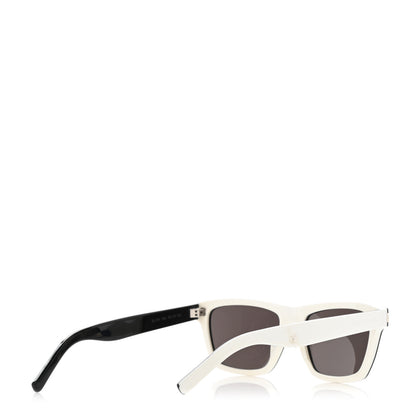 Saint Laurent Acetate Flat Top SL1 Sunglasses Black White 4 of 9