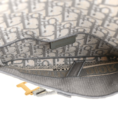 Christian Dior Oblique Slim Saddle Pouch Grey 4 of 9