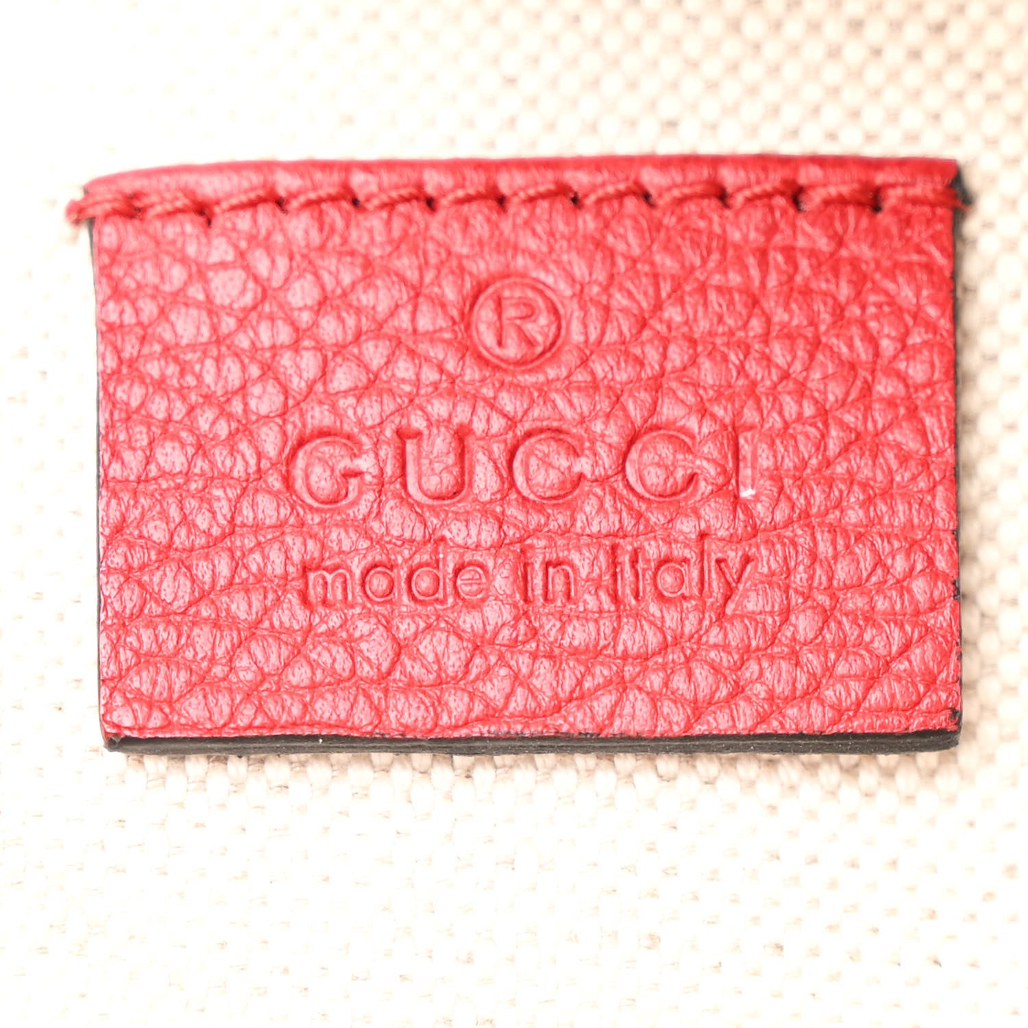 Gucci Grained Calfskin Logo Belt Bag Hibiscus Red 6 of 10