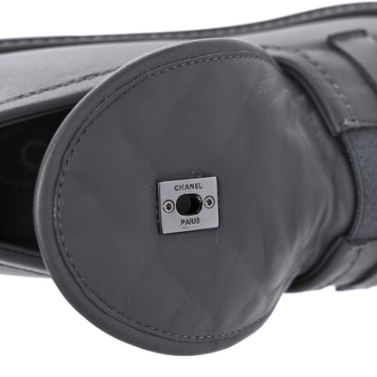 Chanel Lambskin Quilted CC Turnlock Moccasins 38.5 Grey 10 of 11