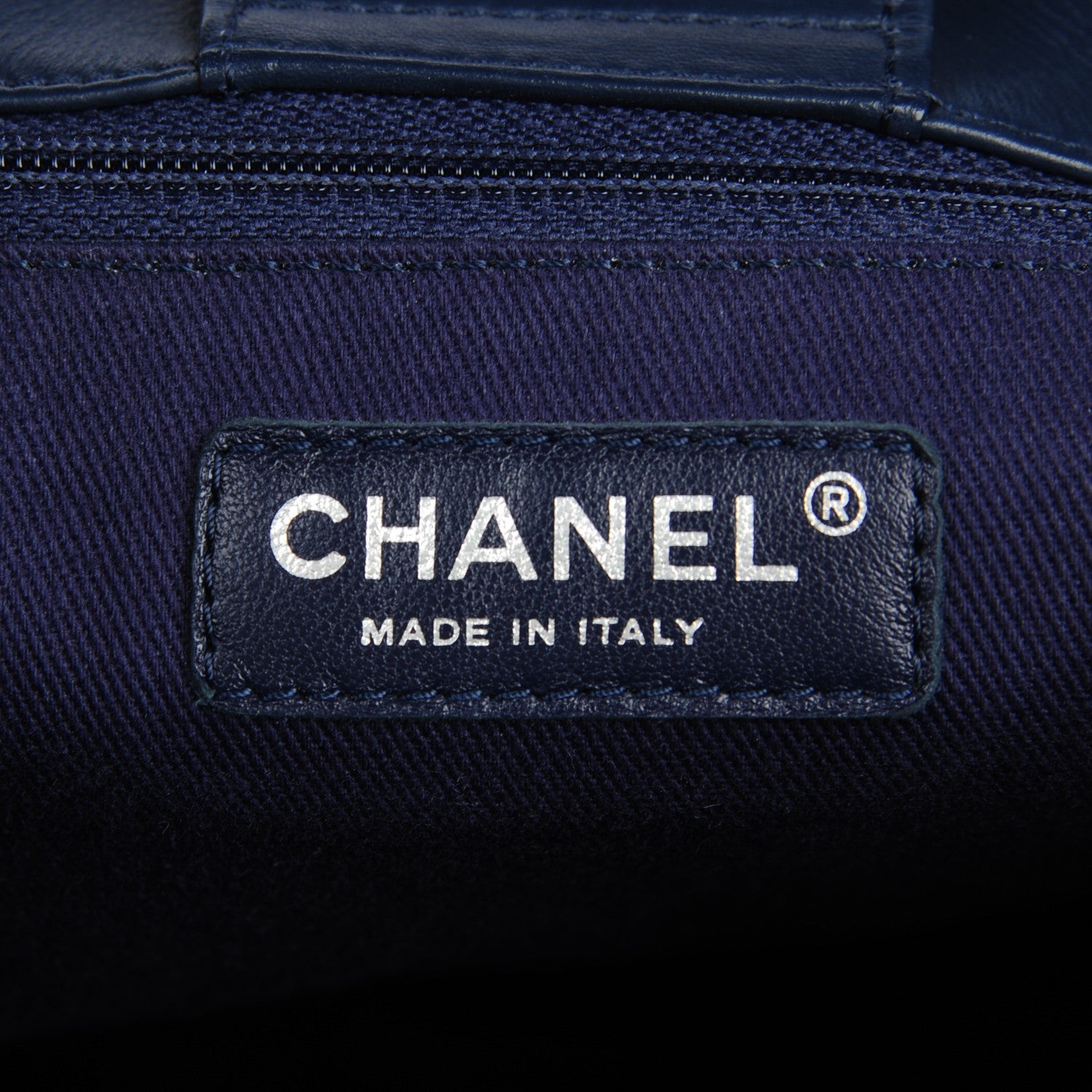 Chanel Calfskin Perforated Up In The Air Tote Dark Blue 6 of 8