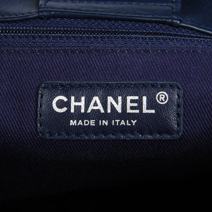 Chanel Calfskin Perforated Up In The Air Tote Dark Blue 6 of 8