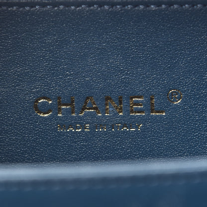 Chanel Caviar Quilted Small CC Filigree Vanity Case Dark Blue 5 of 8