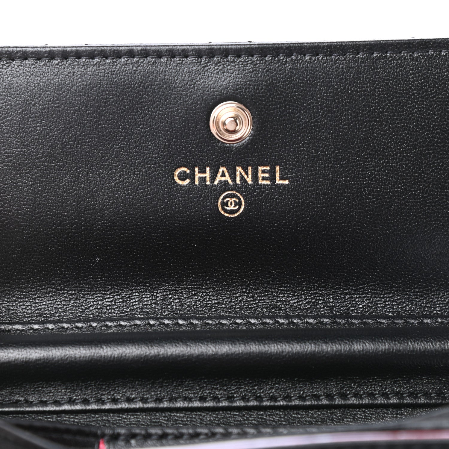 Chanel Lambskin Quilted Pearl Crown Clutch With Chain Black 6 of 10