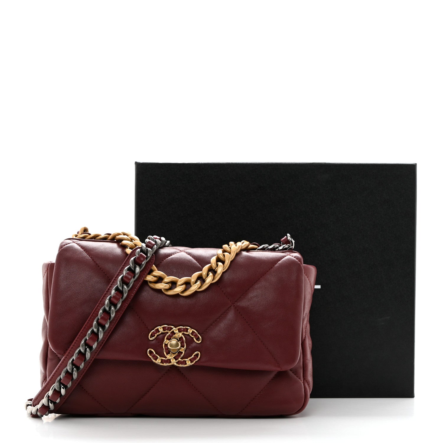Chanel Lambskin Quilted Medium Chanel 19 Flap Marron 11 of 11