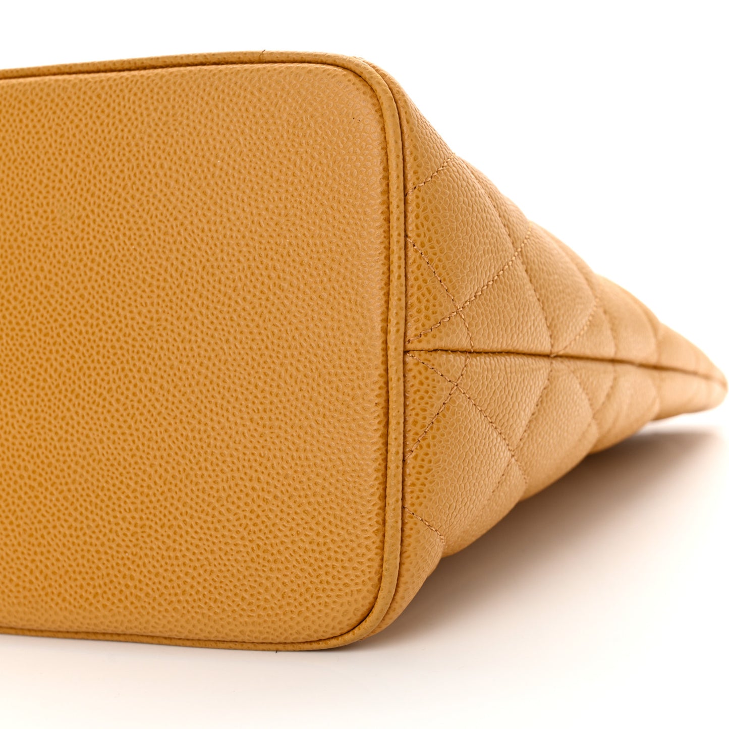 Caviar Quilted Medallion Tote Yellow