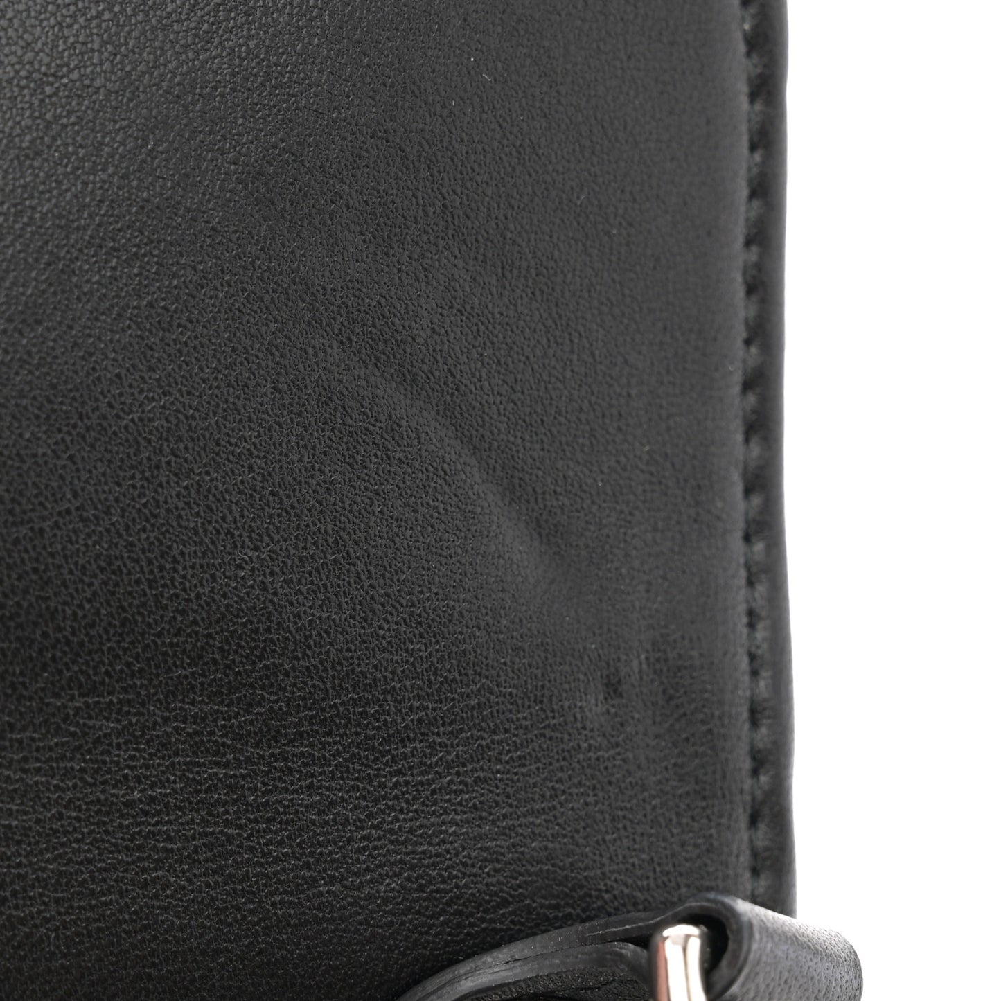Lambskin Quilted Chain Around Flap Crossbody Black