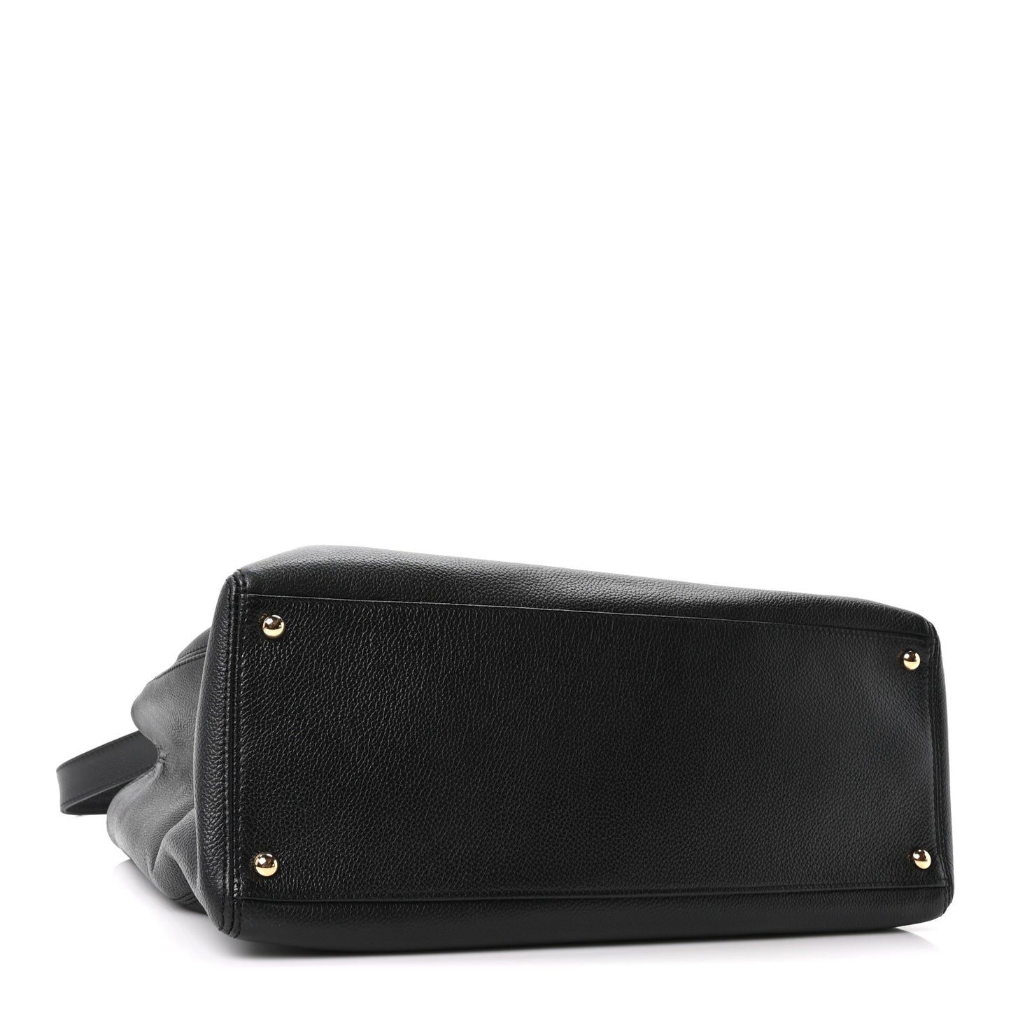 Calfskin Cerf Executive Shopper Tote Black
