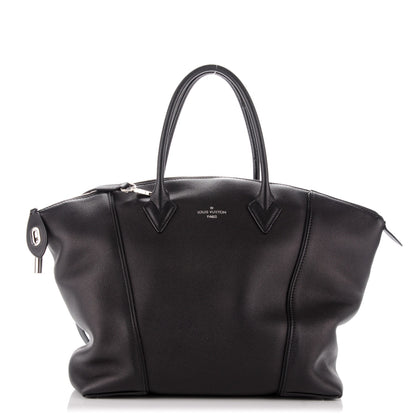 Louis Vuitton Veau Cachemire Soft Lockit MM Black 1 of 10