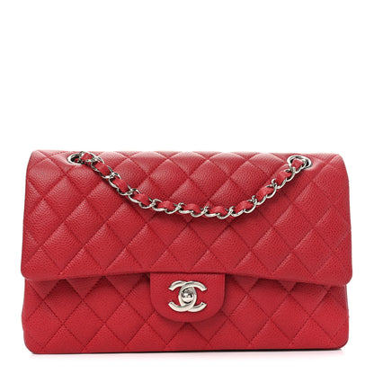 Chanel Caviar Quilted Medium Double Flap Dark Red 1 of 11