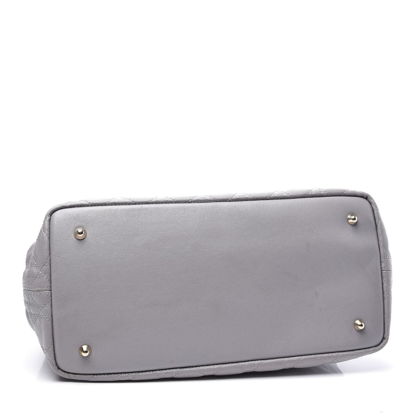 Coated Canvas Cannage Medium Panarea Tote Grey