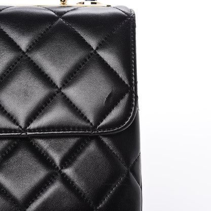 Chanel Lambskin Quilted Small Trendy CC Dual Handle Flap Bag Black 9 of 13