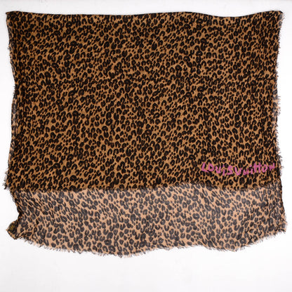 Louis Vuitton Cashmere Silk Leopard Etole Stole Marron 3 of 6