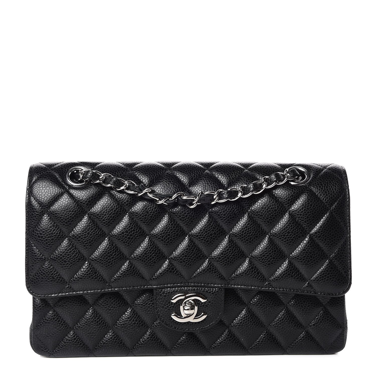 Chanel Caviar Quilted Medium Double Flap Black 1 of 9