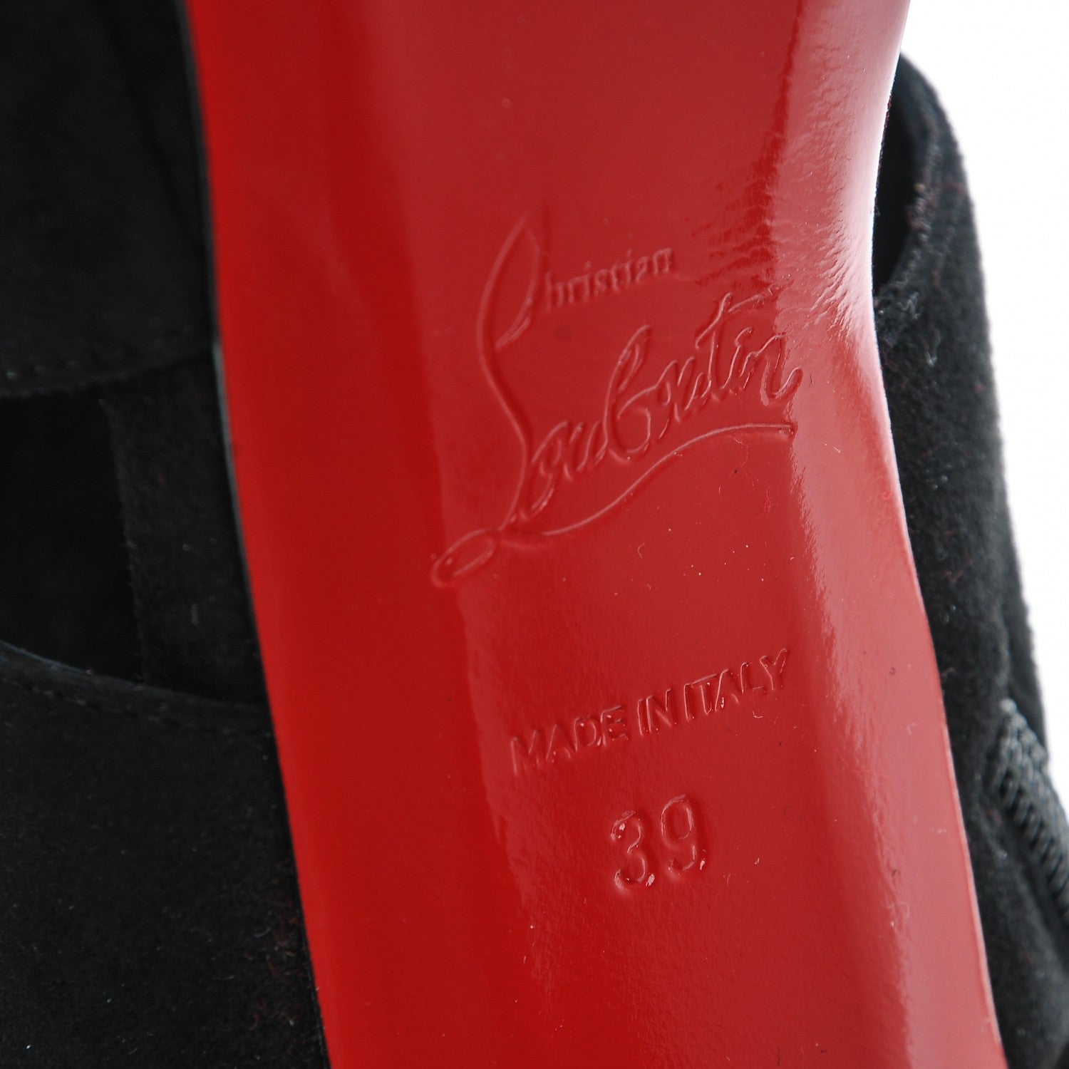Christian Louboutin Veau Velours Belfeconica 120 Booties 39 Black 6 of 7