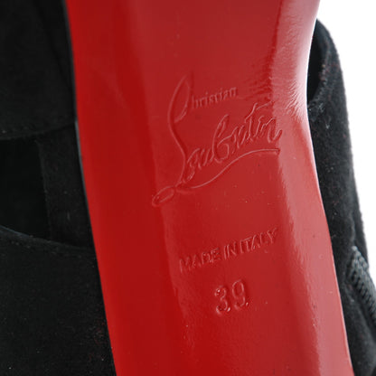 Christian Louboutin Veau Velours Belfeconica 120 Booties 39 Black 6 of 7