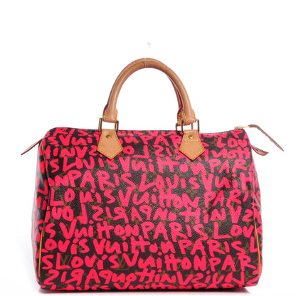 Louis Vuitton Monogram Graffiti Speedy 30 Fuchsia 1 of 7